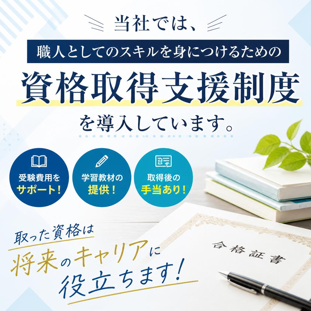2. 資格取得支援制度でキャリアアップ