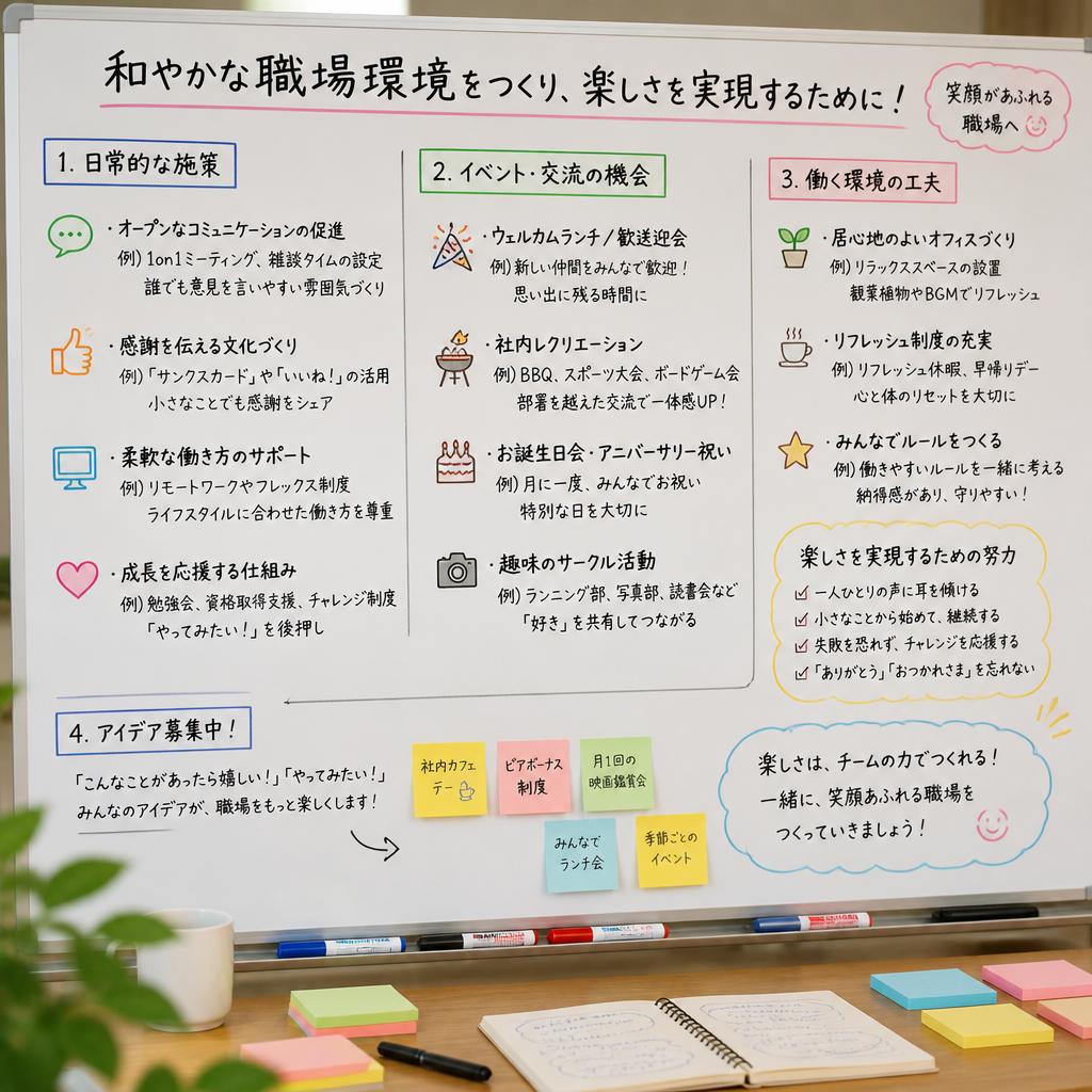 4. 楽しい職場環境の秘訣